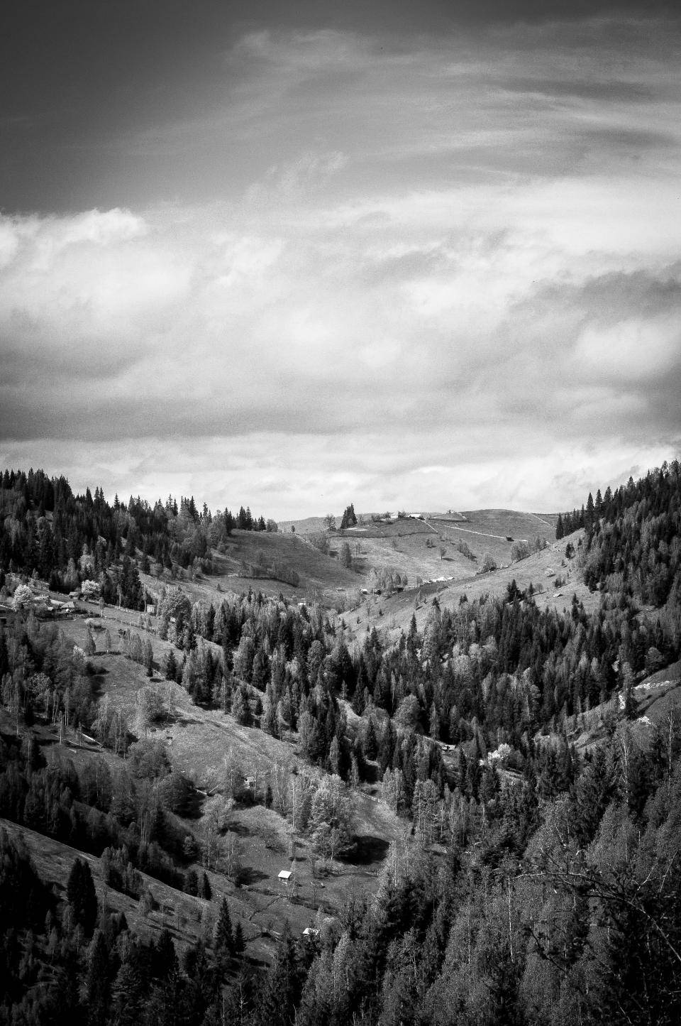 Suceava Hills Black And Grey Iphone Wallpaper