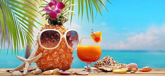 Summer Pineapple Facebook Cover Wallpaper