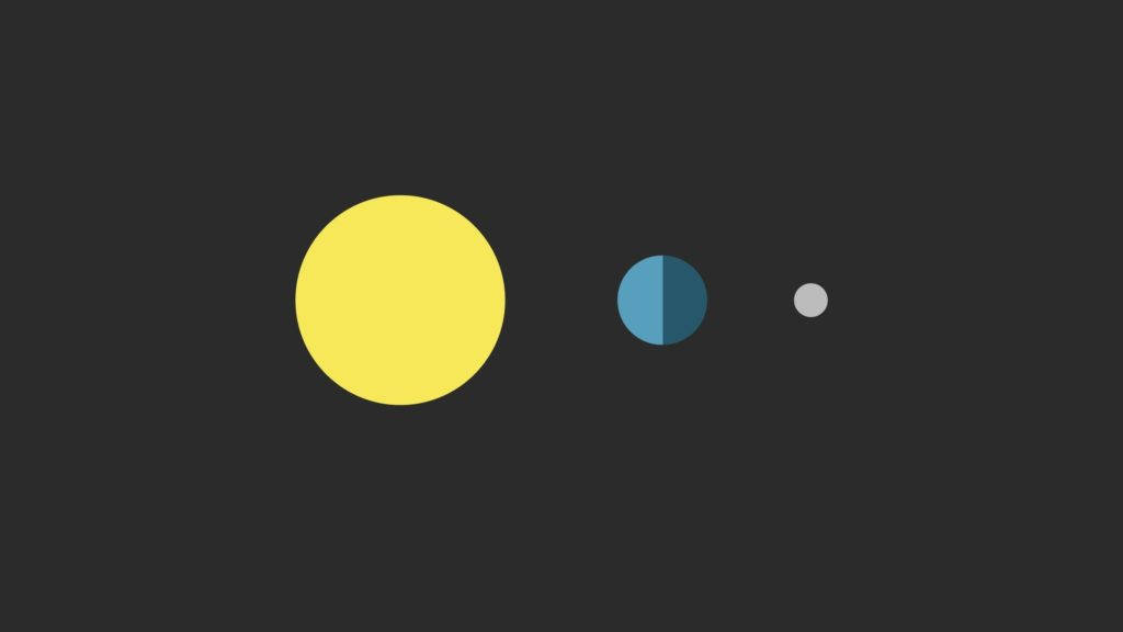 Sun Earth And Moon Desktop Wallpaper