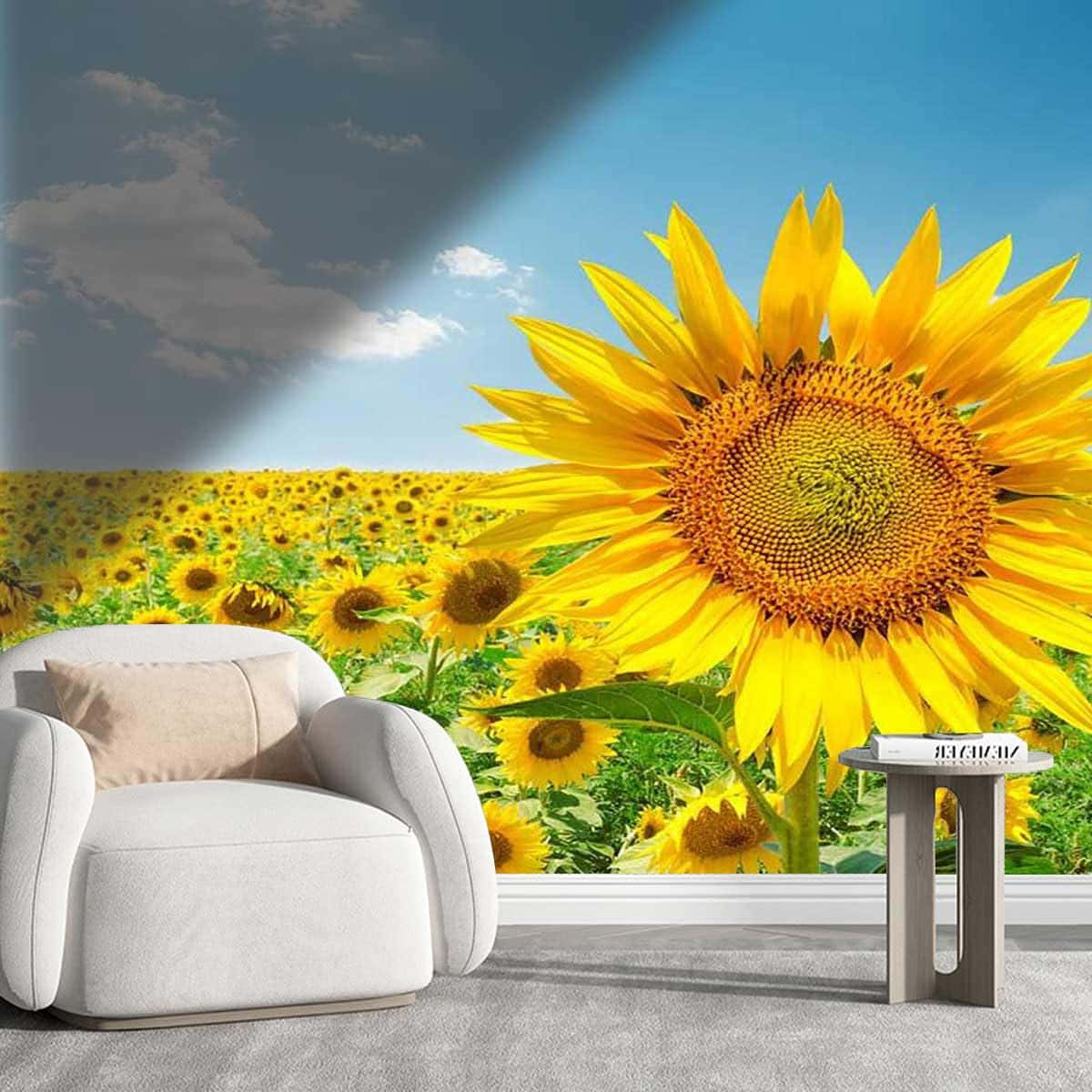 Sunflower Wall Mural Living Room Decor Wallpaper