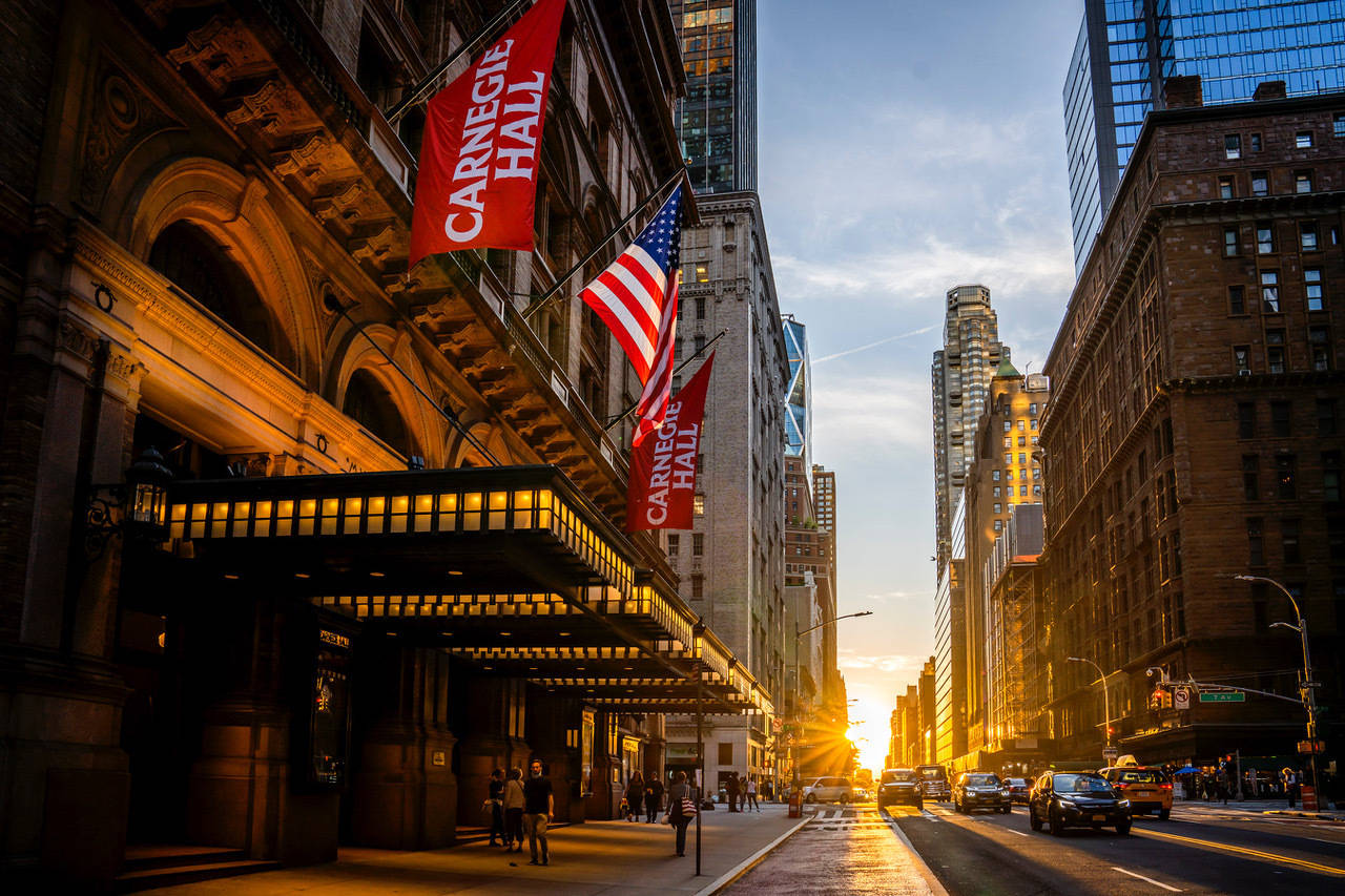 Sunrise Carnegie Hall Building Wallpaper