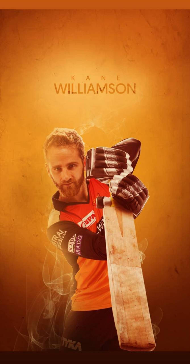 Sunrisers Hyderabad Kane With Cricket Bat Wallpaper