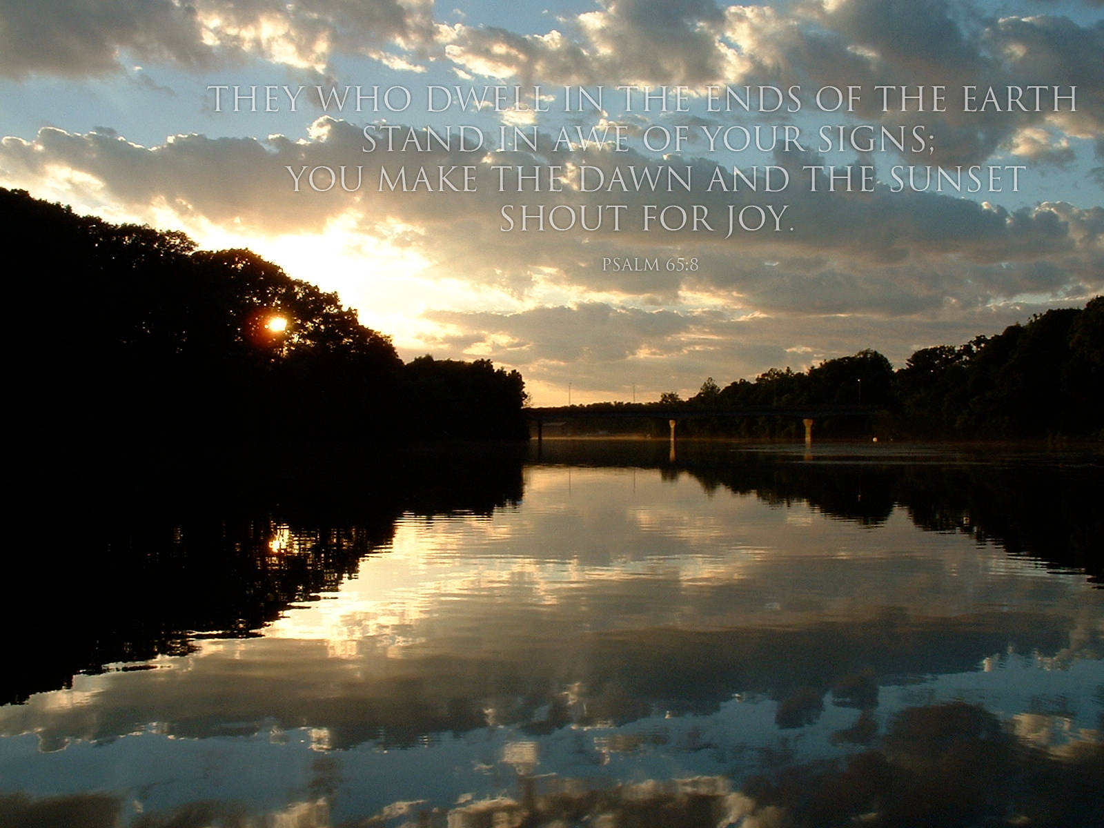 Sunset Bible Verse Screen Saver Wallpaper