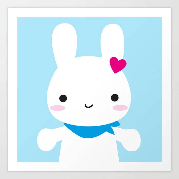Super Cute Kawaii Rabbit With Open Arms Wallpaper