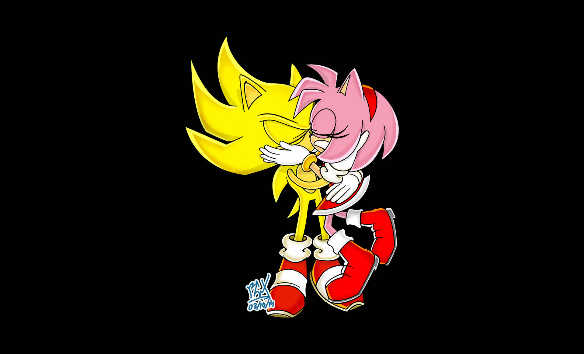 Download free Super Sonic And Amy Rose Wallpaper - MrWallpaper.com