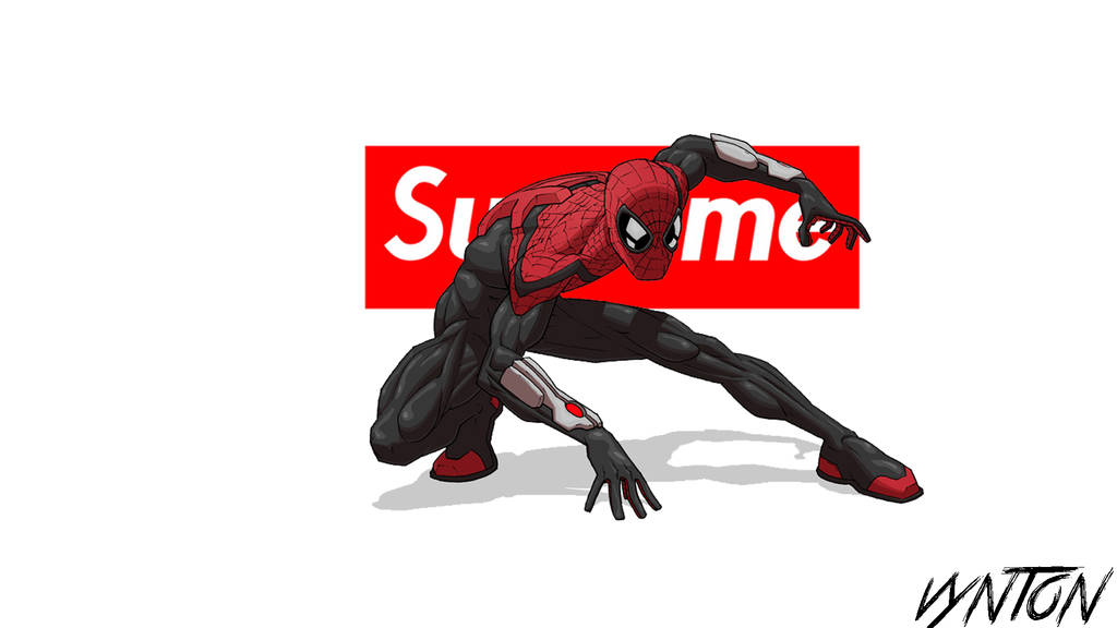 Superhero Supreme Black And Red Spiderman Wallpaper