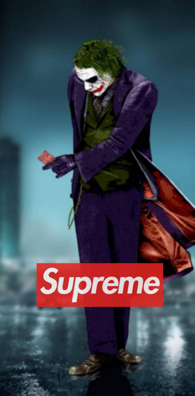 Superhero Supreme Joker In Violet Suit Wallpaper