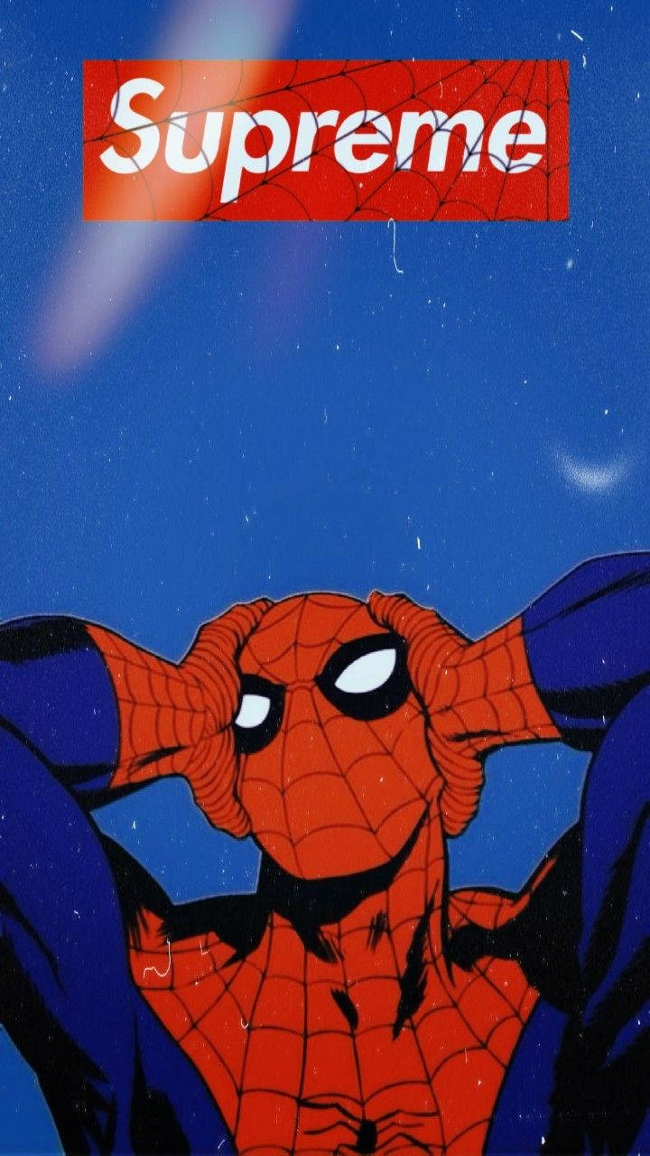 Superhero Supreme Spiderman Cartoon Wallpaper