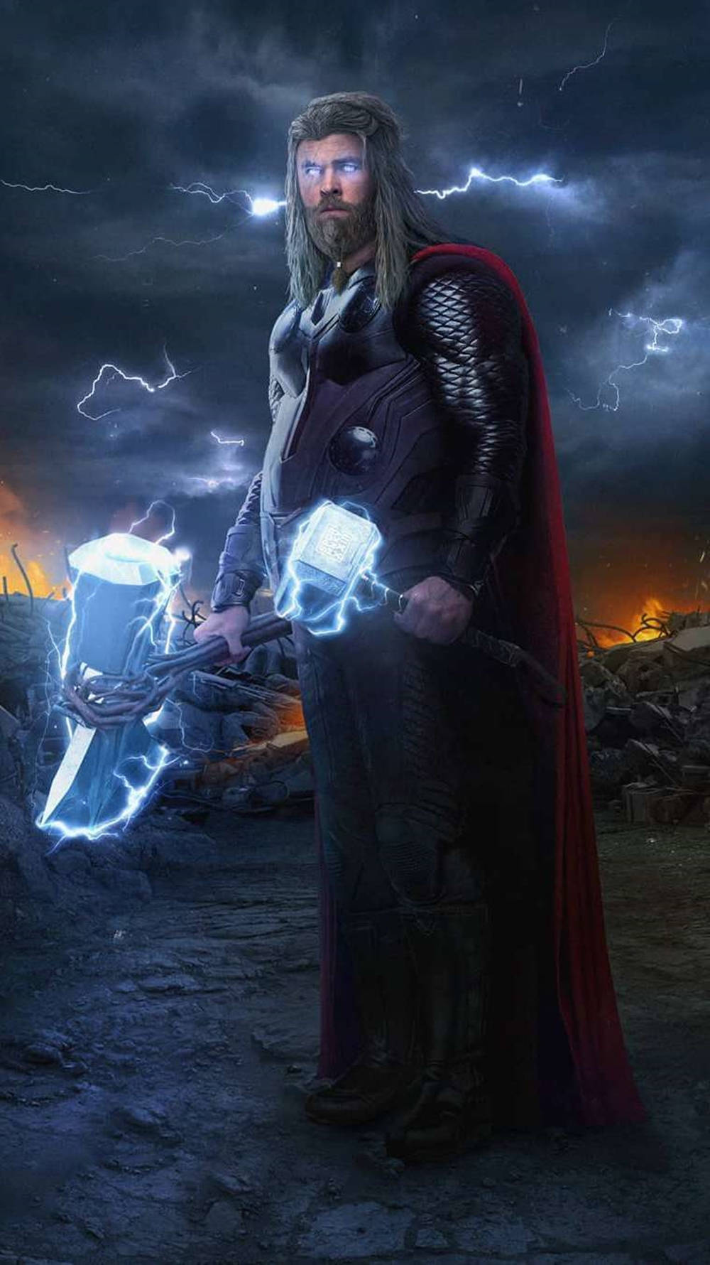 Superhero Thor Stormbreaker Weapons Wallpaper