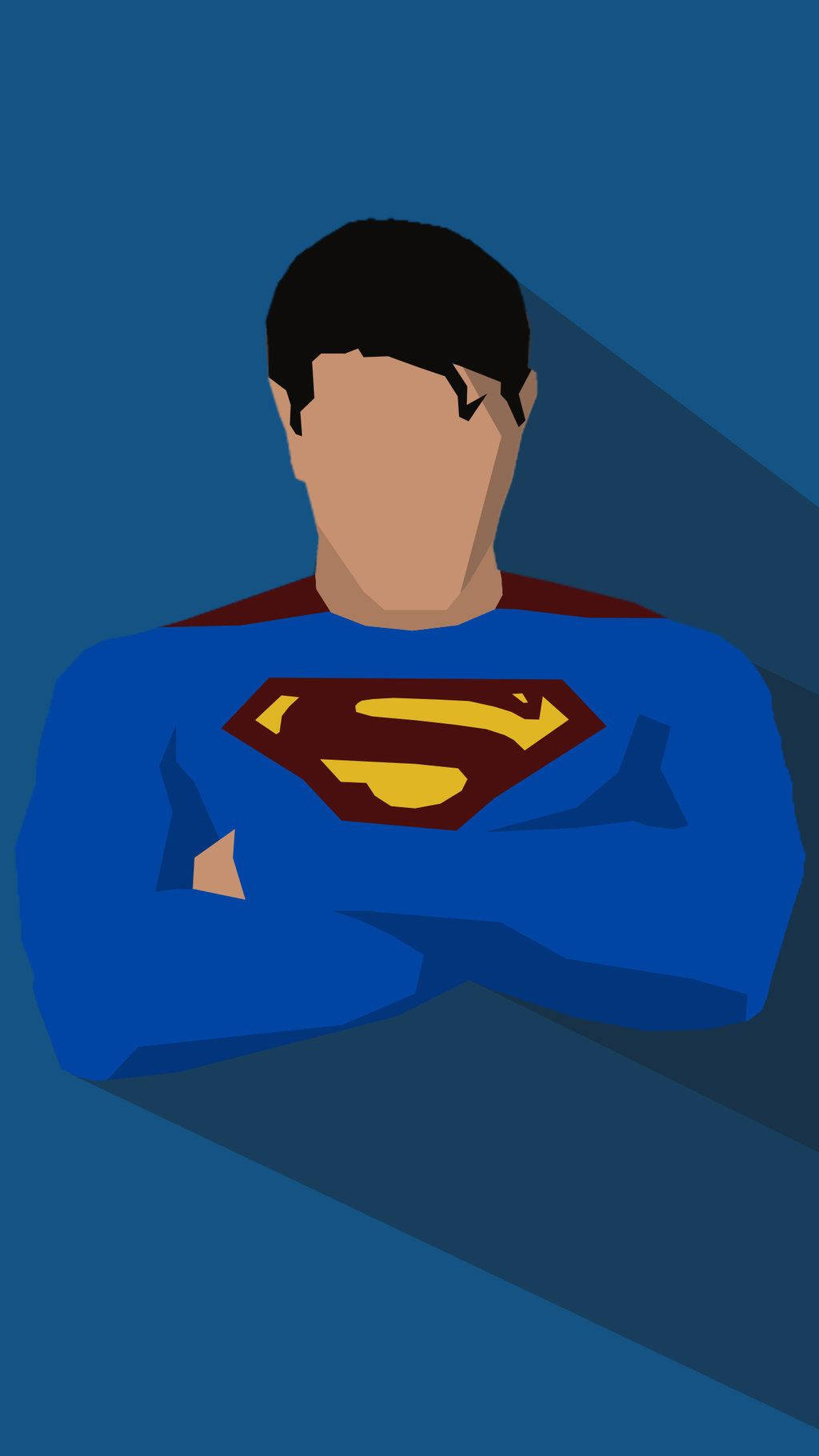 Superman With Iconic Red And Blue Costume Wallpaper