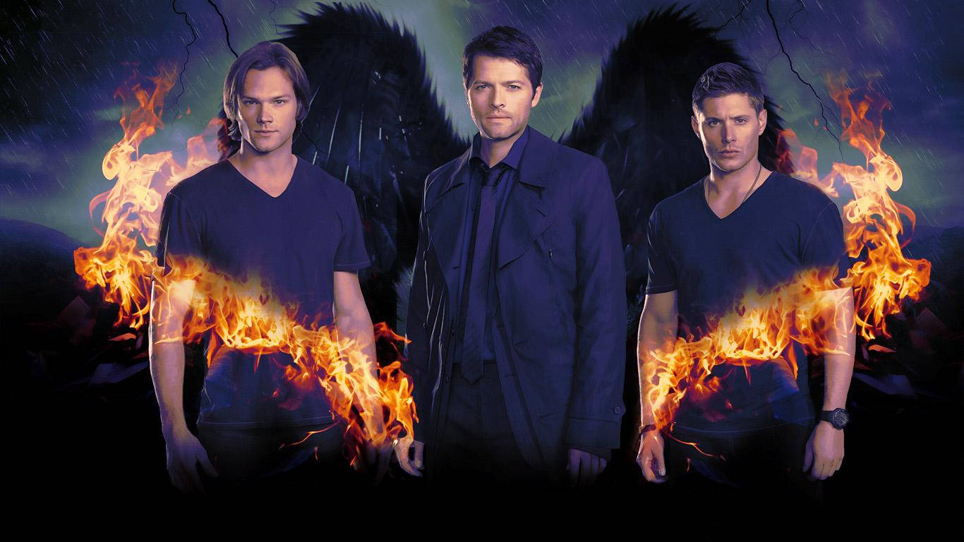 Supernatural Sam, Castiel And Dean Wallpaper