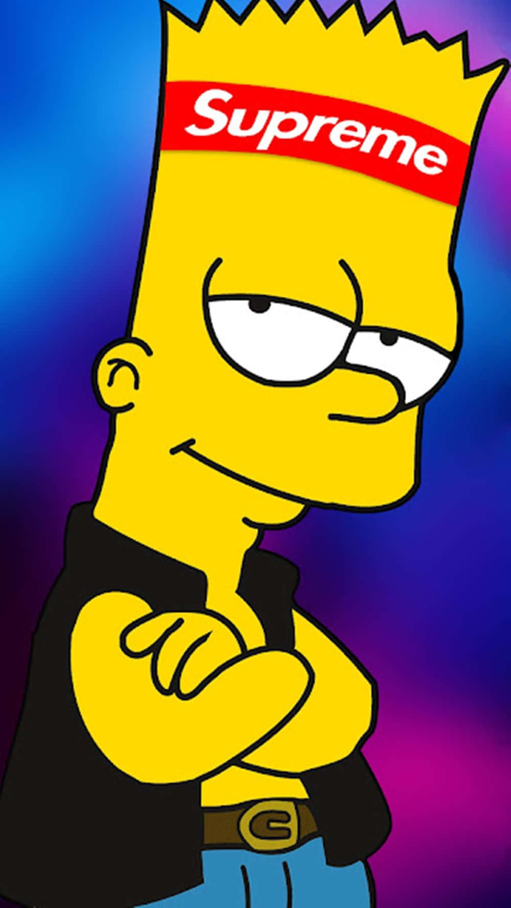 Supreme Bart Simpson Iphone Wallpaper