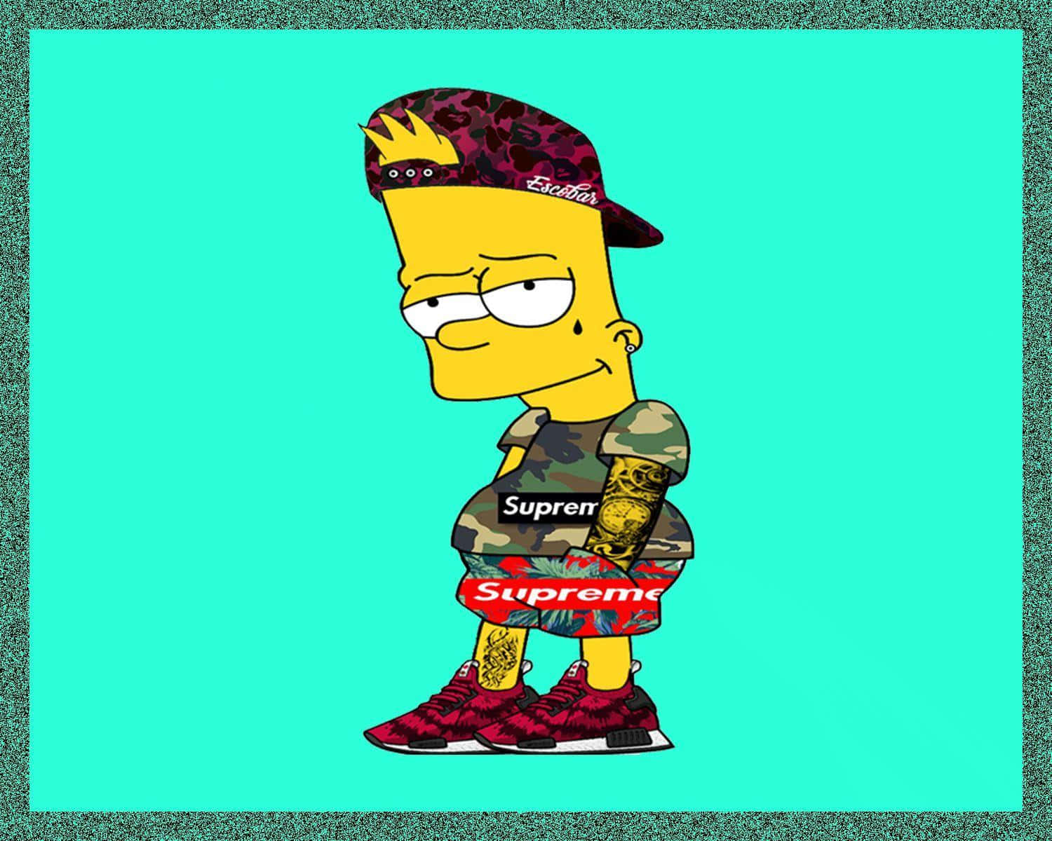 Supreme Bart Simpson Swag Wallpaper