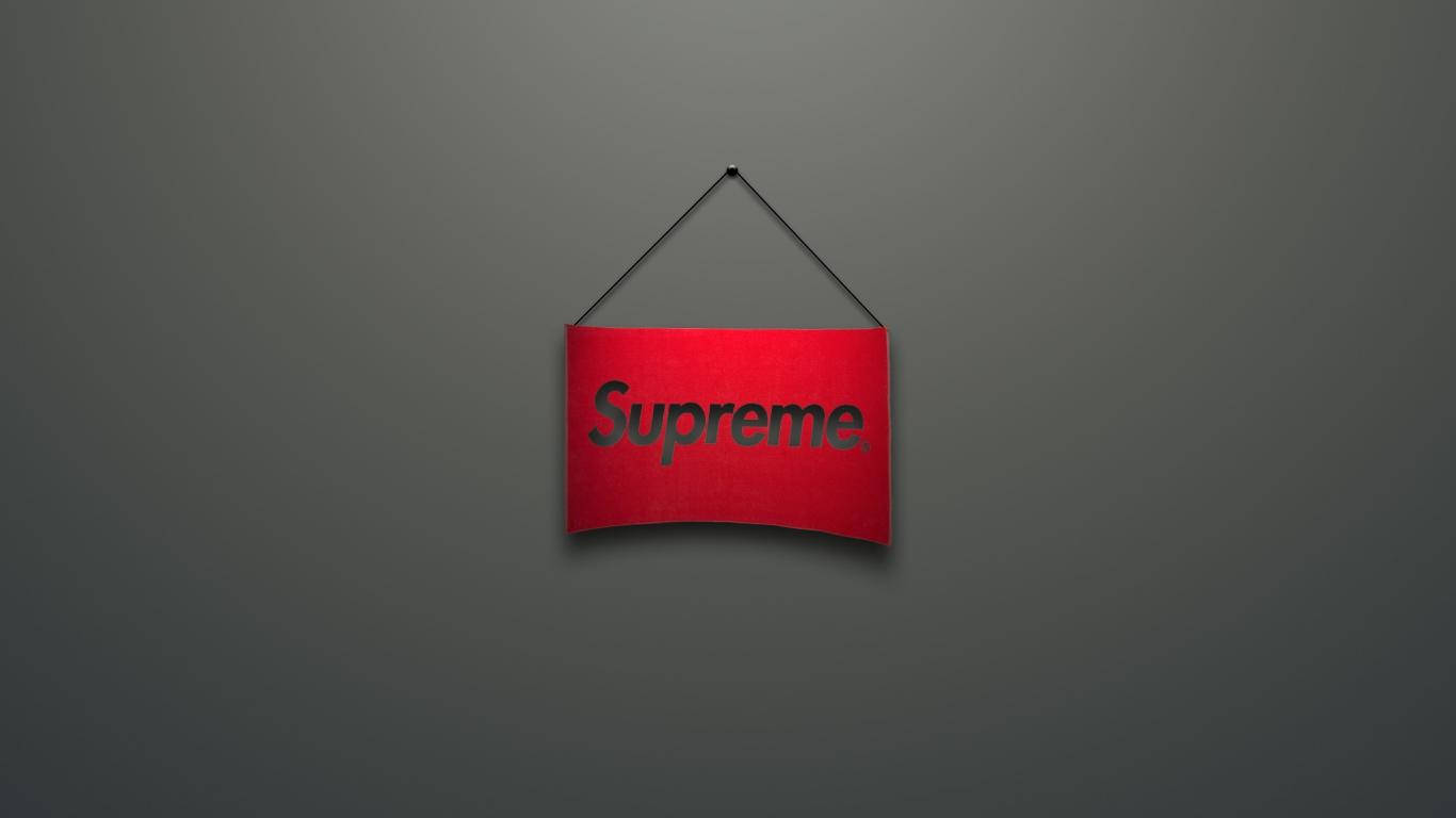 Supreme Laptop With A Unique Aesthetic Wallpaper