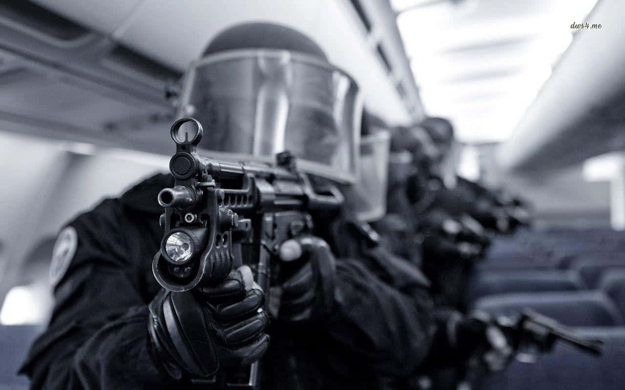 Swat Officers Serving And Protecting Wallpaper