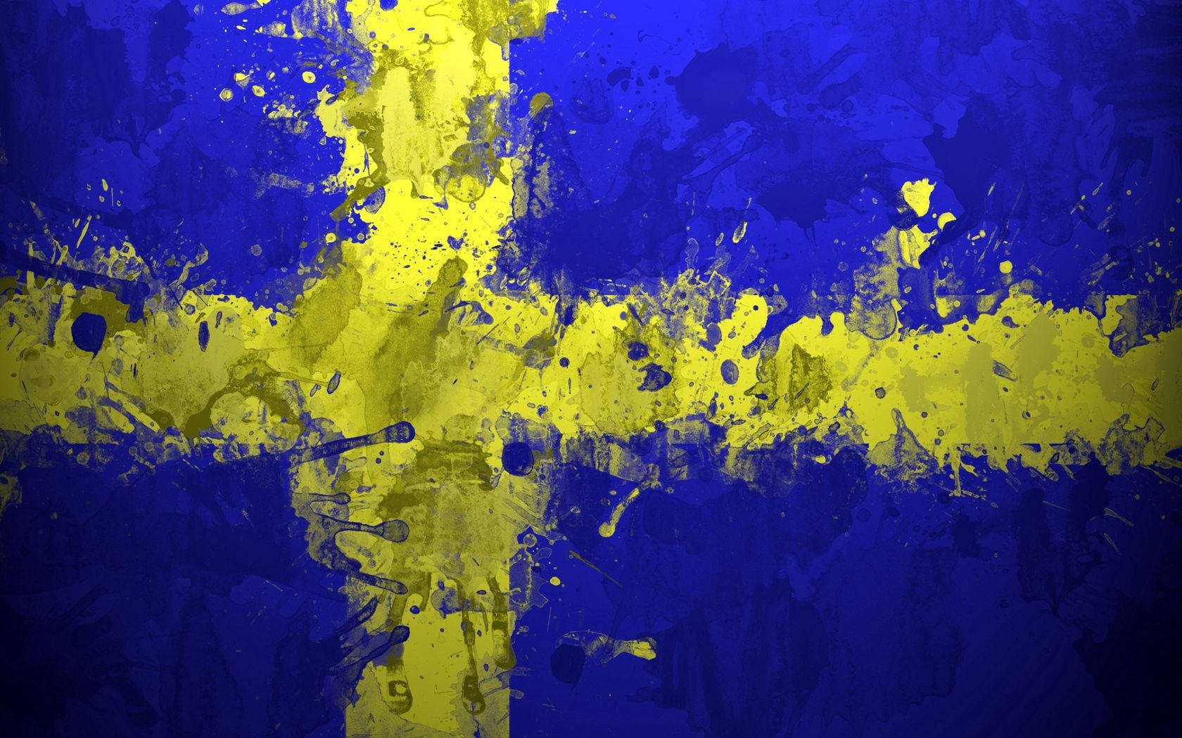 Sweden Painted Flag Wallpaper