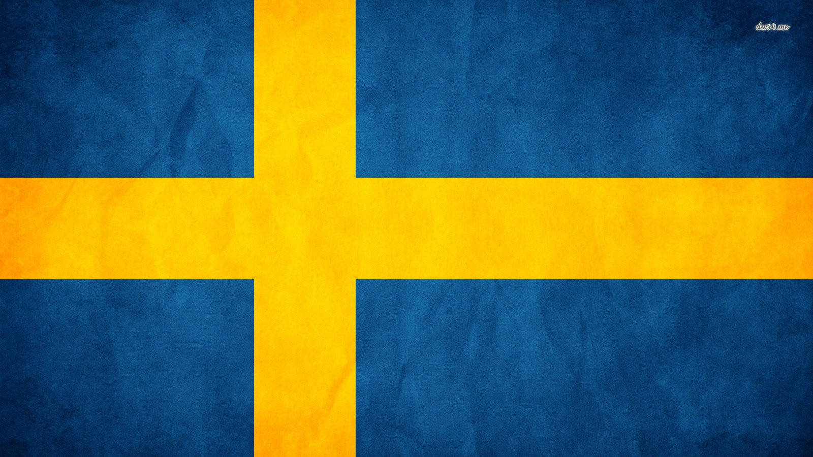 Sweden Realistic Flag Wallpaper