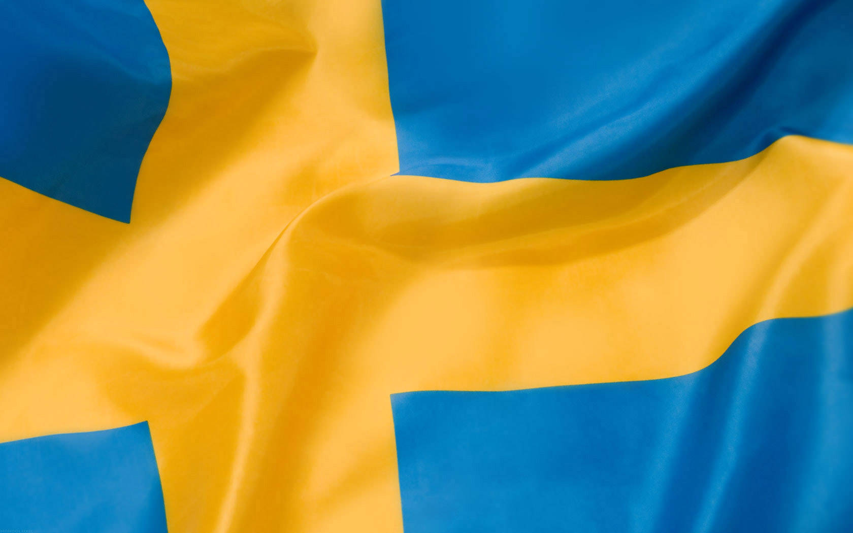 Sweden Wavy Flag Wallpaper