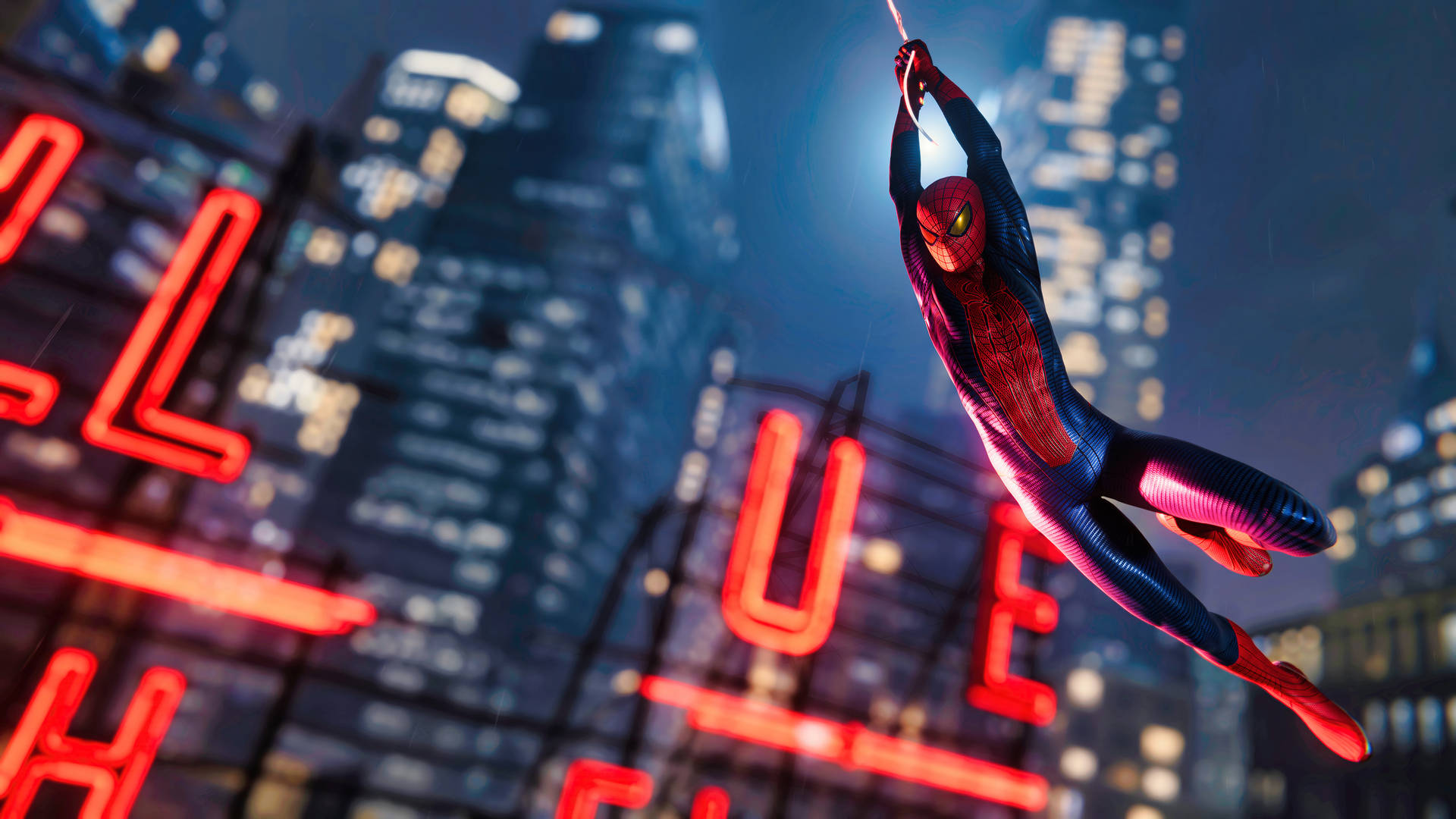 Swinging Spider-man Marvel Pc Wallpaper