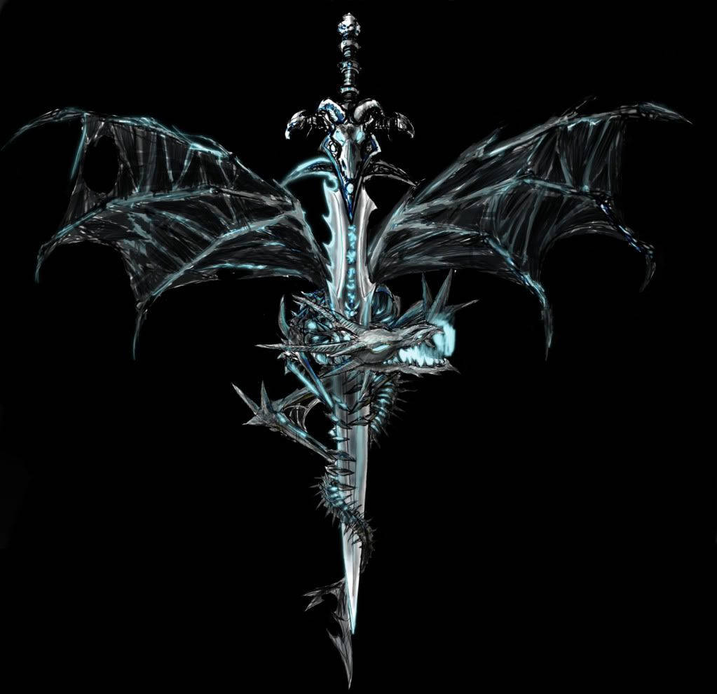 Sword With Dragon Graphic Wallpaper