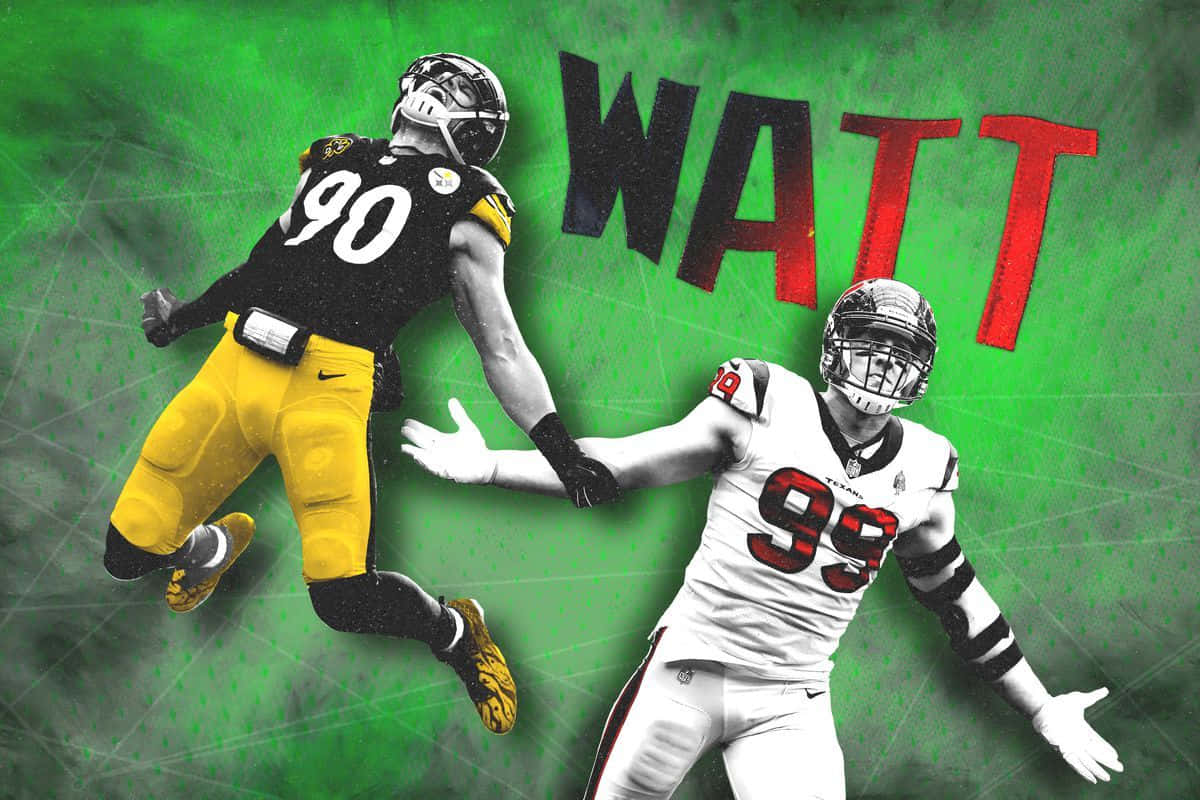 T.j. Watt Two Football Uniforms Wallpaper