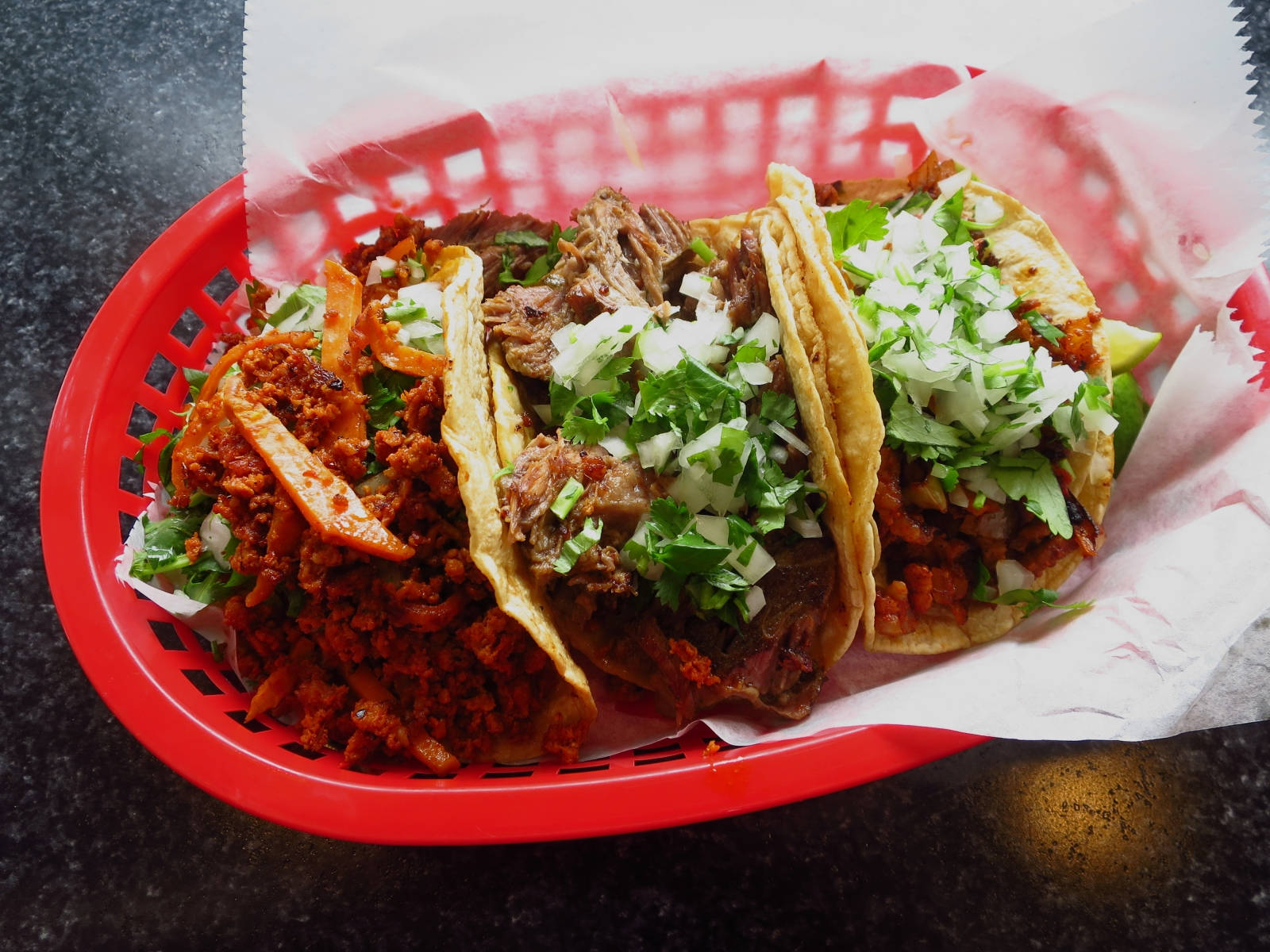 Tacos Al Pastor Red Plastic Tray Wallpaper