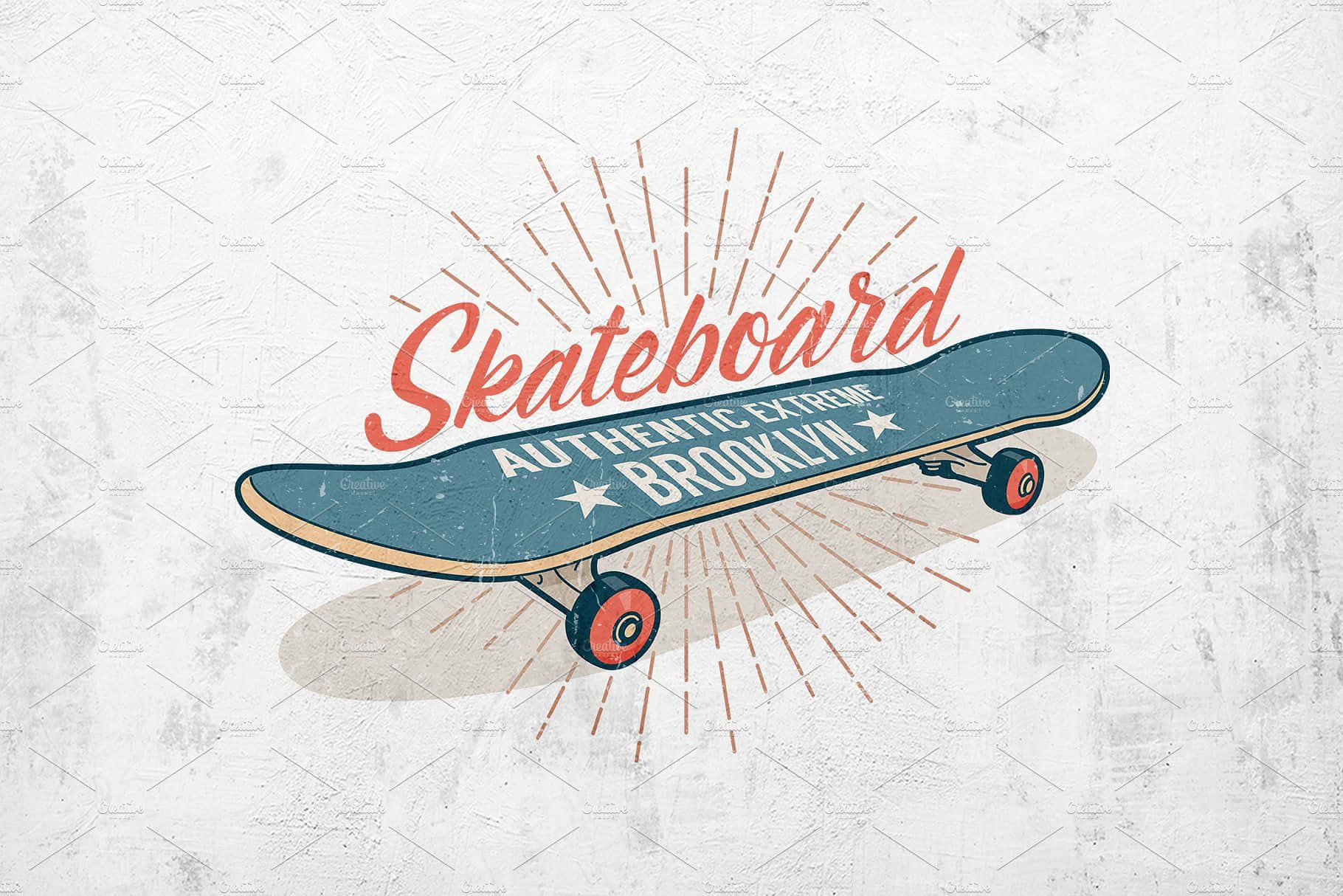 Take A Ride On The Throwback Wave With A Retro Skateboard Wallpaper