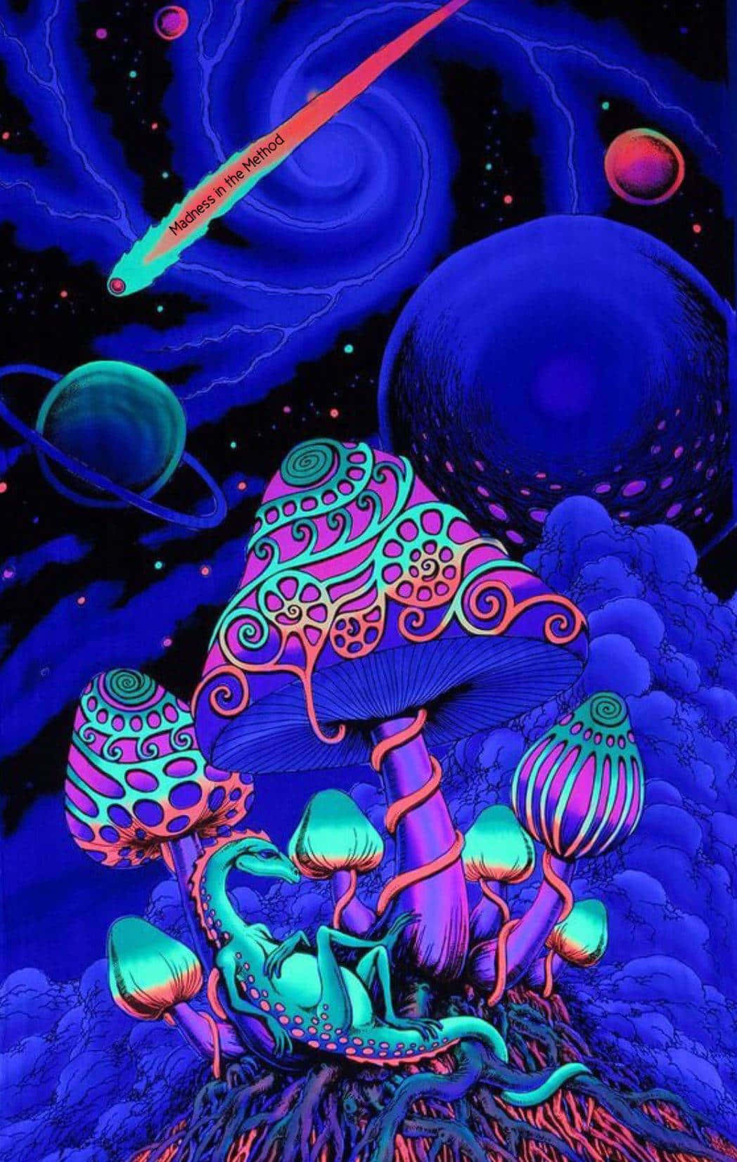 “take The Trip - Explore The Colours Of The Trippy Mushroom” Wallpaper