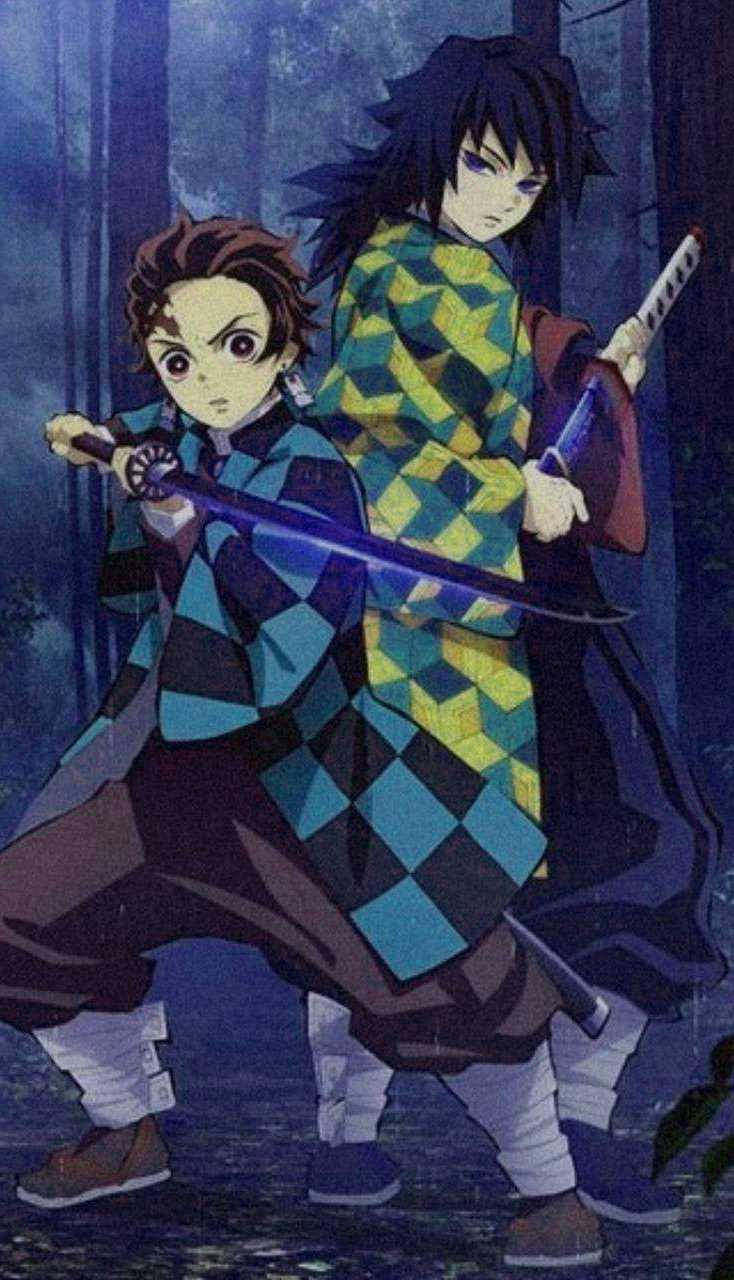 Tanjiro And Giyu Demon Slayer Iphone Wallpaper