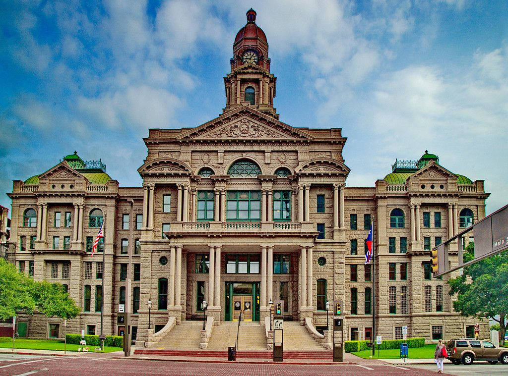 Tarrant County Courthouse Fort Worth City Wallpaper
