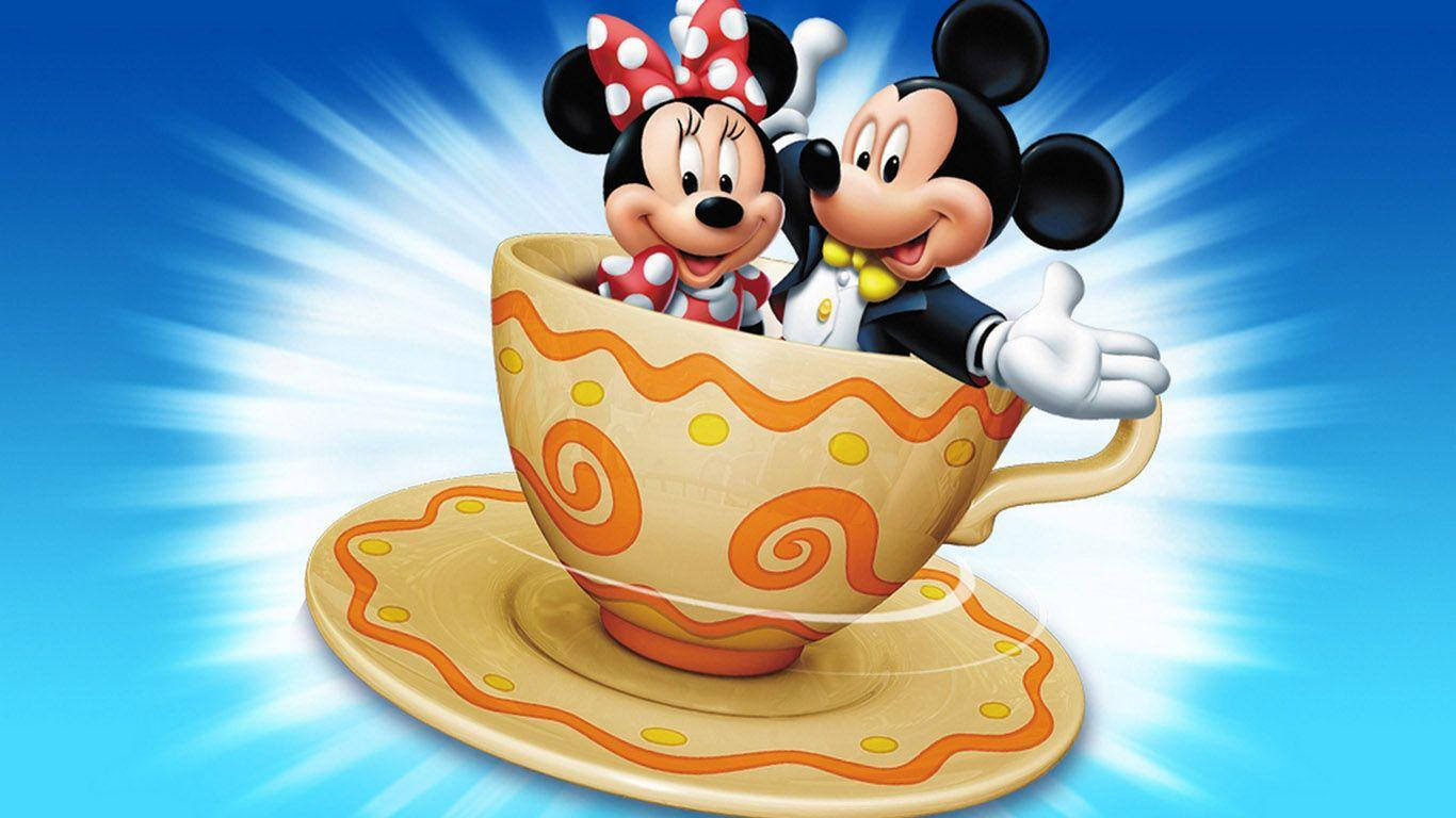 Teacup Minnie And Mickey Mouse Hd Wallpaper