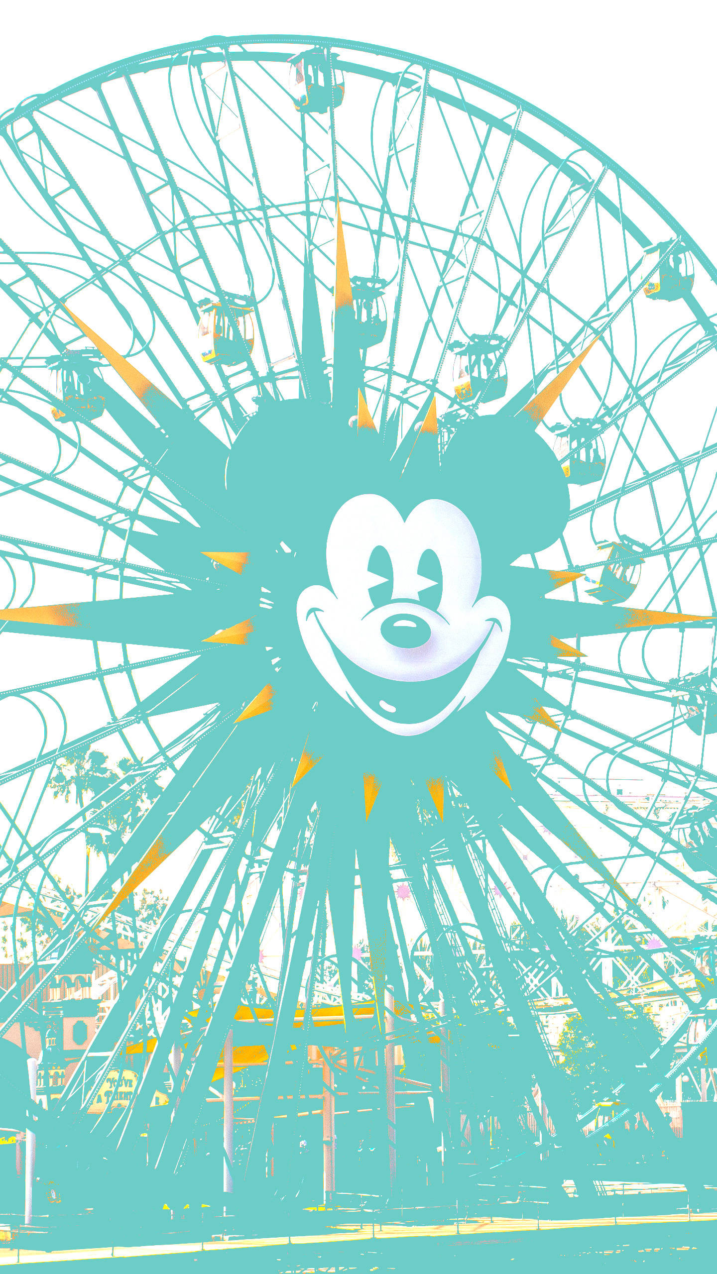 Teal Disneyland Wallpaper