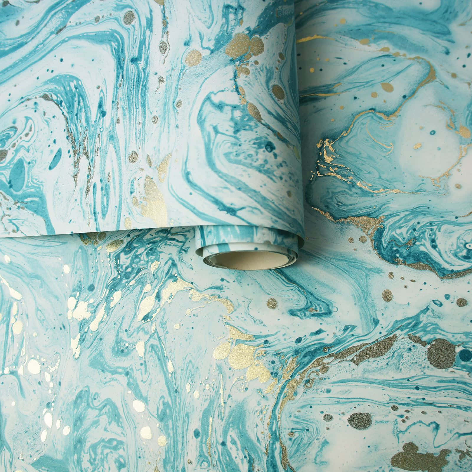 Teal Marble Wallpaper Roll Wallpaper