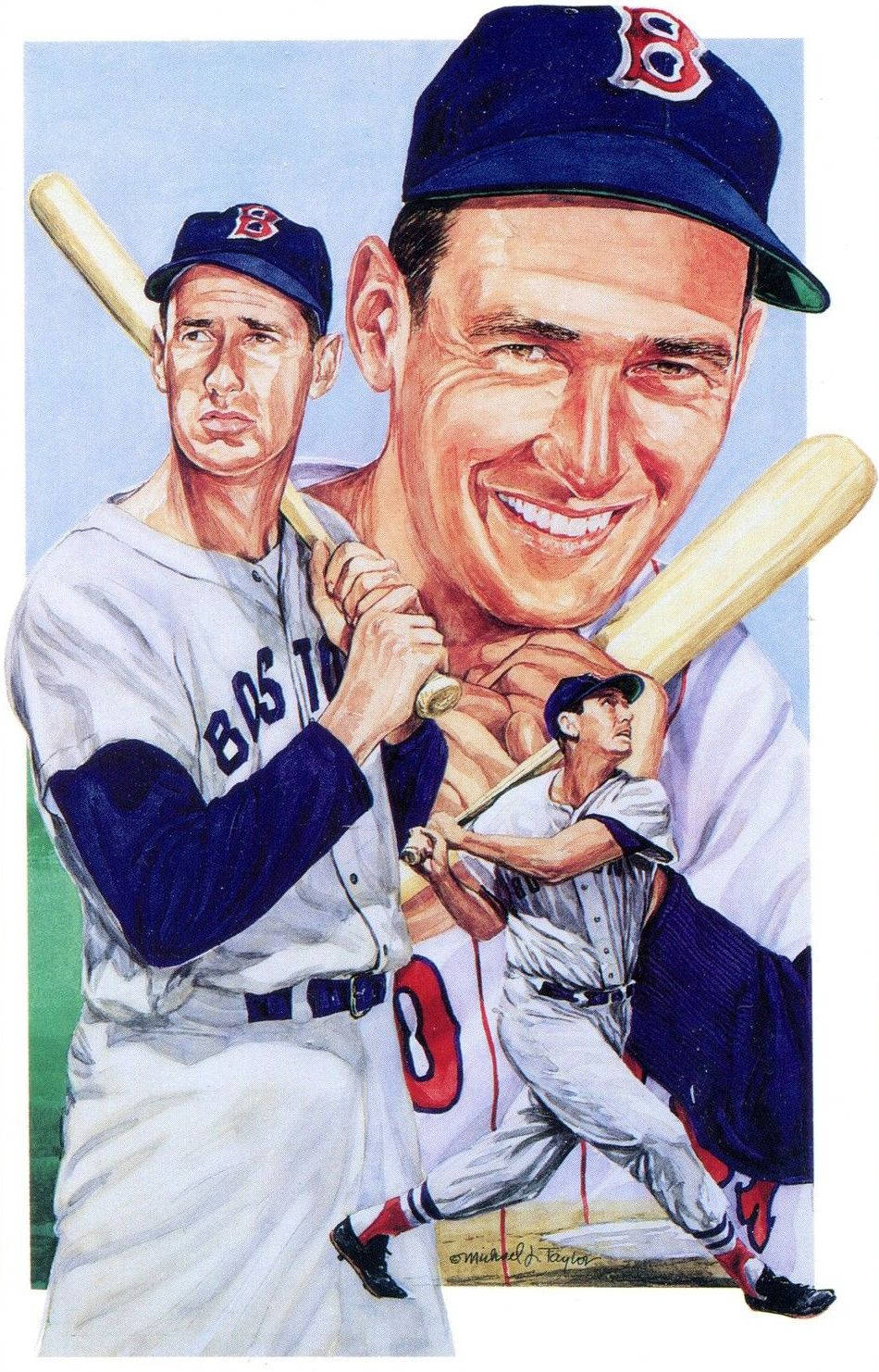 Ted Williams Classic Art Wallpaper