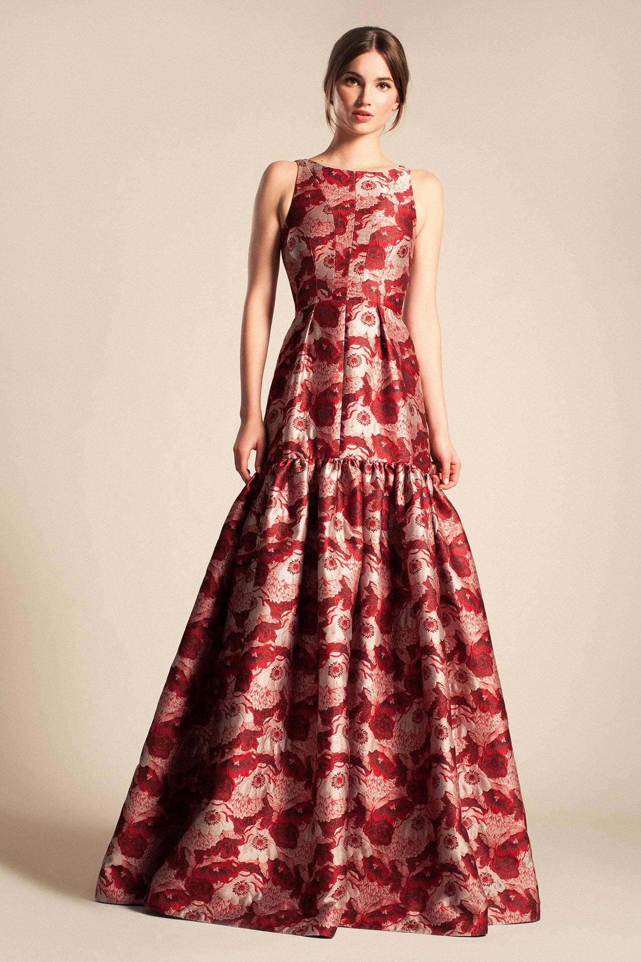 Temperley London Long Red Dress Wallpaper