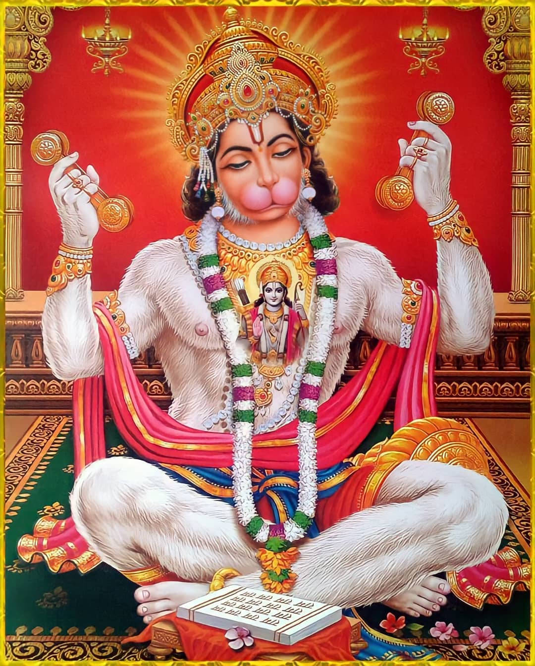Temple Hanuman Art Wallpaper