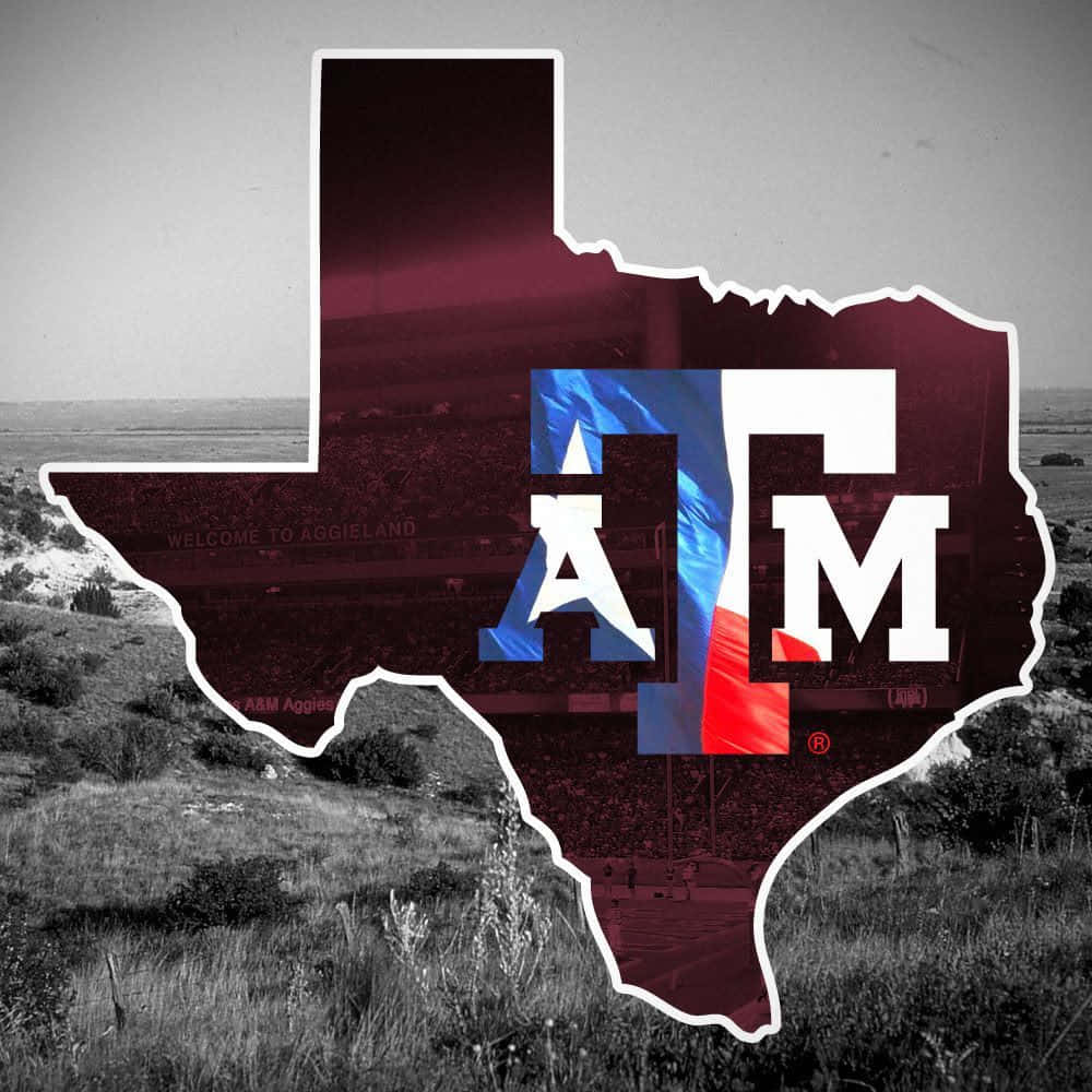 Texas Am Logo With Map Wallpaper