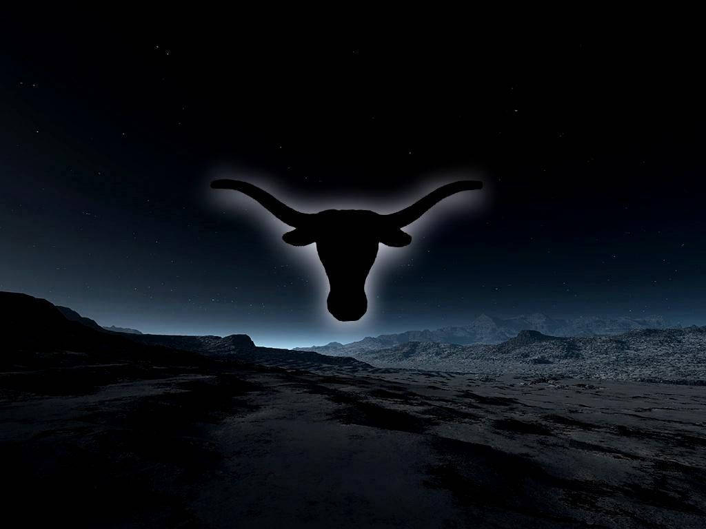 Texas Longhorn Black Aesthetic Wallpaper