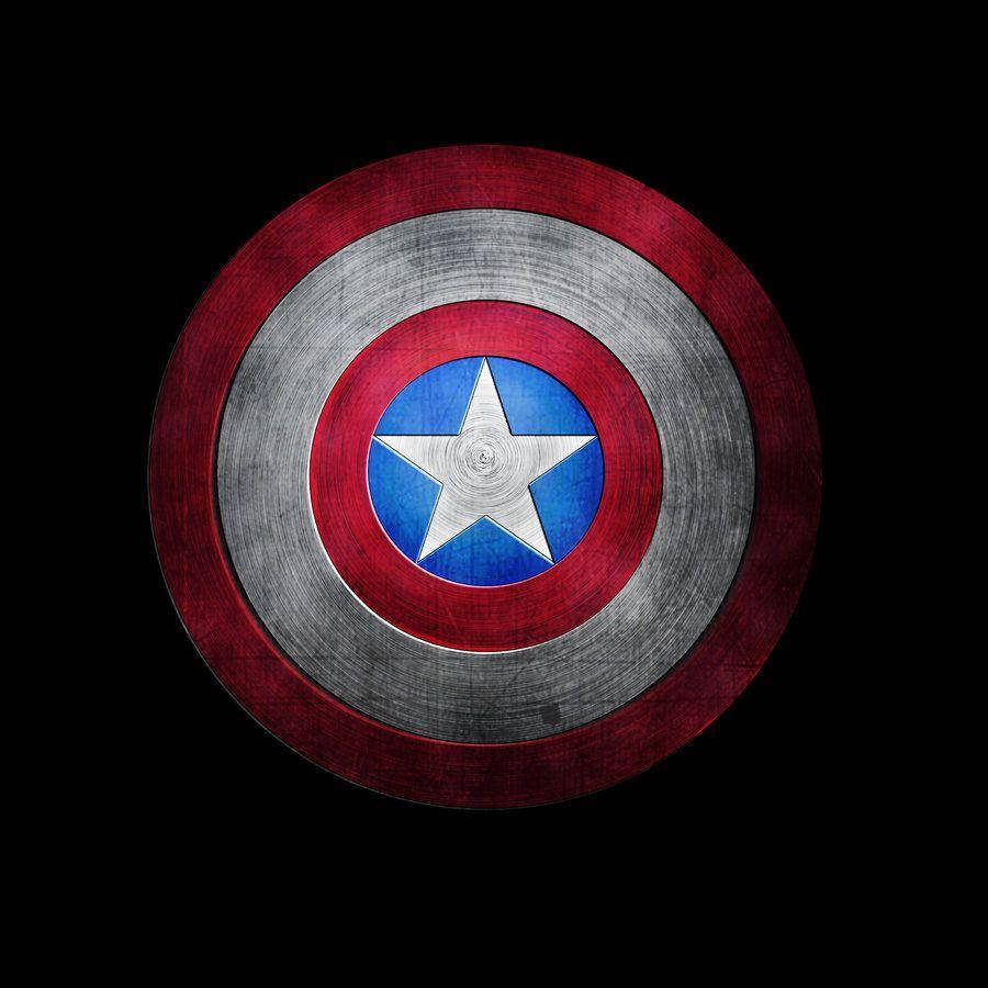 Textured Captain America Shield Wallpaper