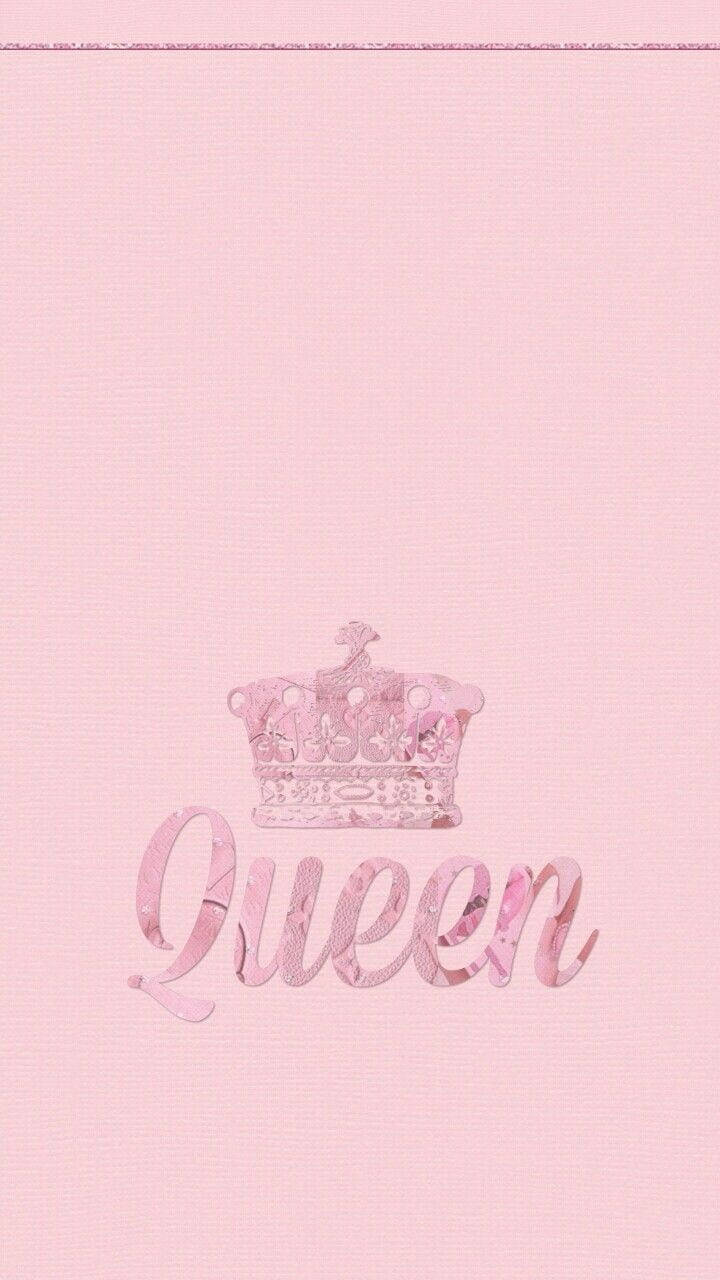 Textured Pink Queen Girly Wallpaper