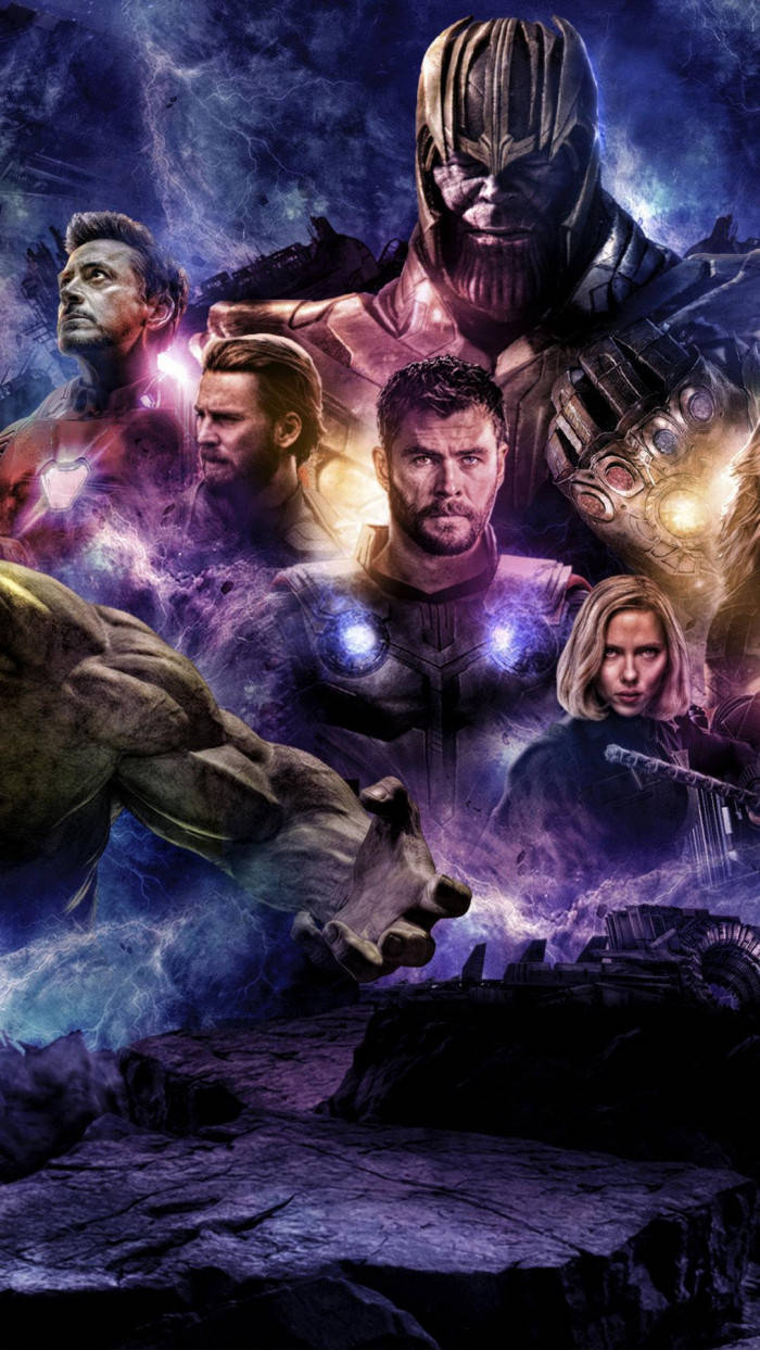 Thanos And Cool Avengers Phone Wallpaper