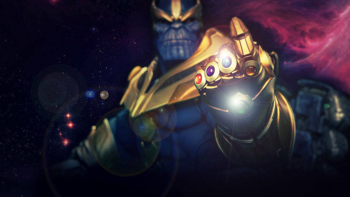Thanos Glowing Infinity Gems Wallpaper