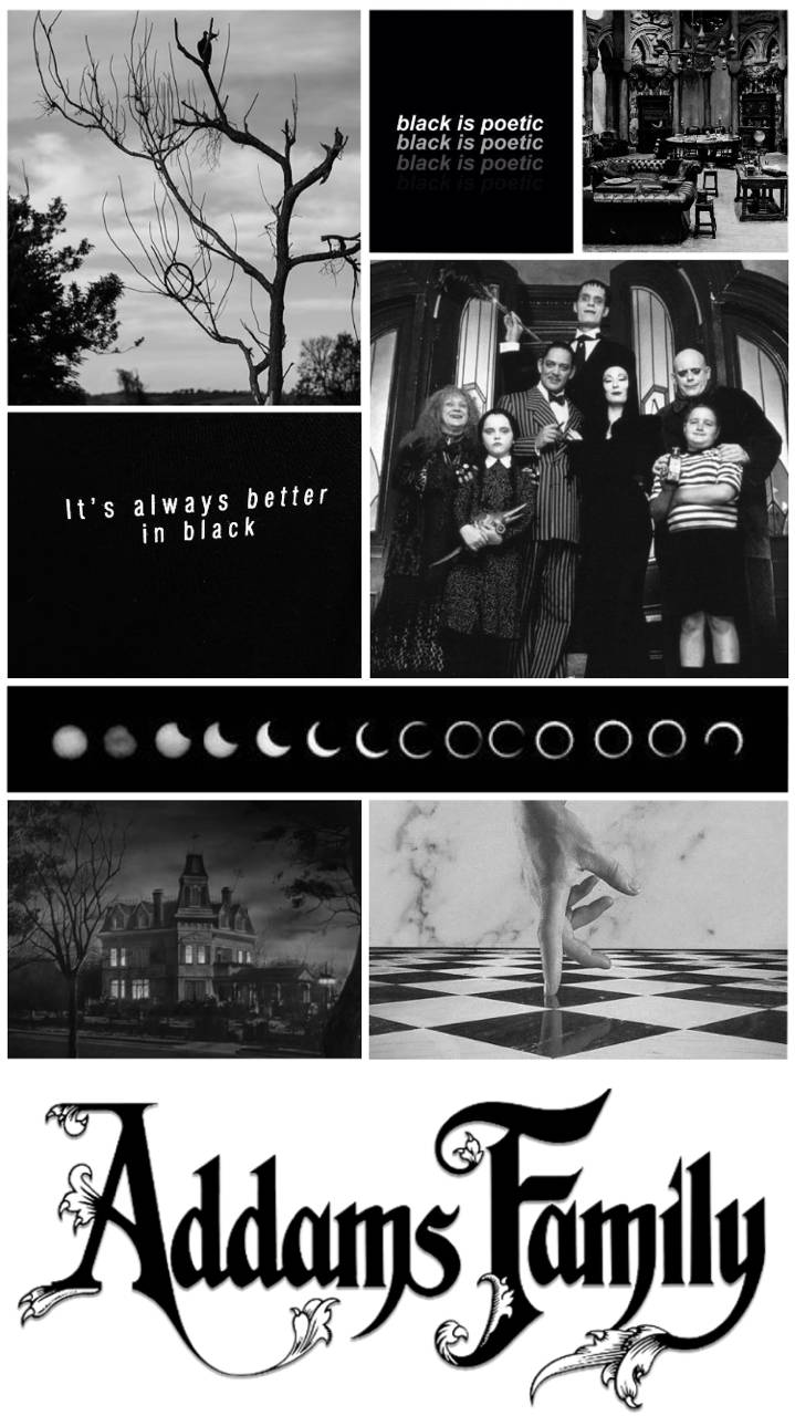 The Addams Family Aesthetic Poster Wallpaper