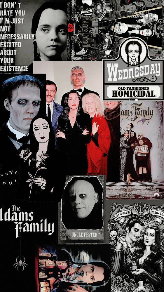 The Addams Family Collage Wallpaper
