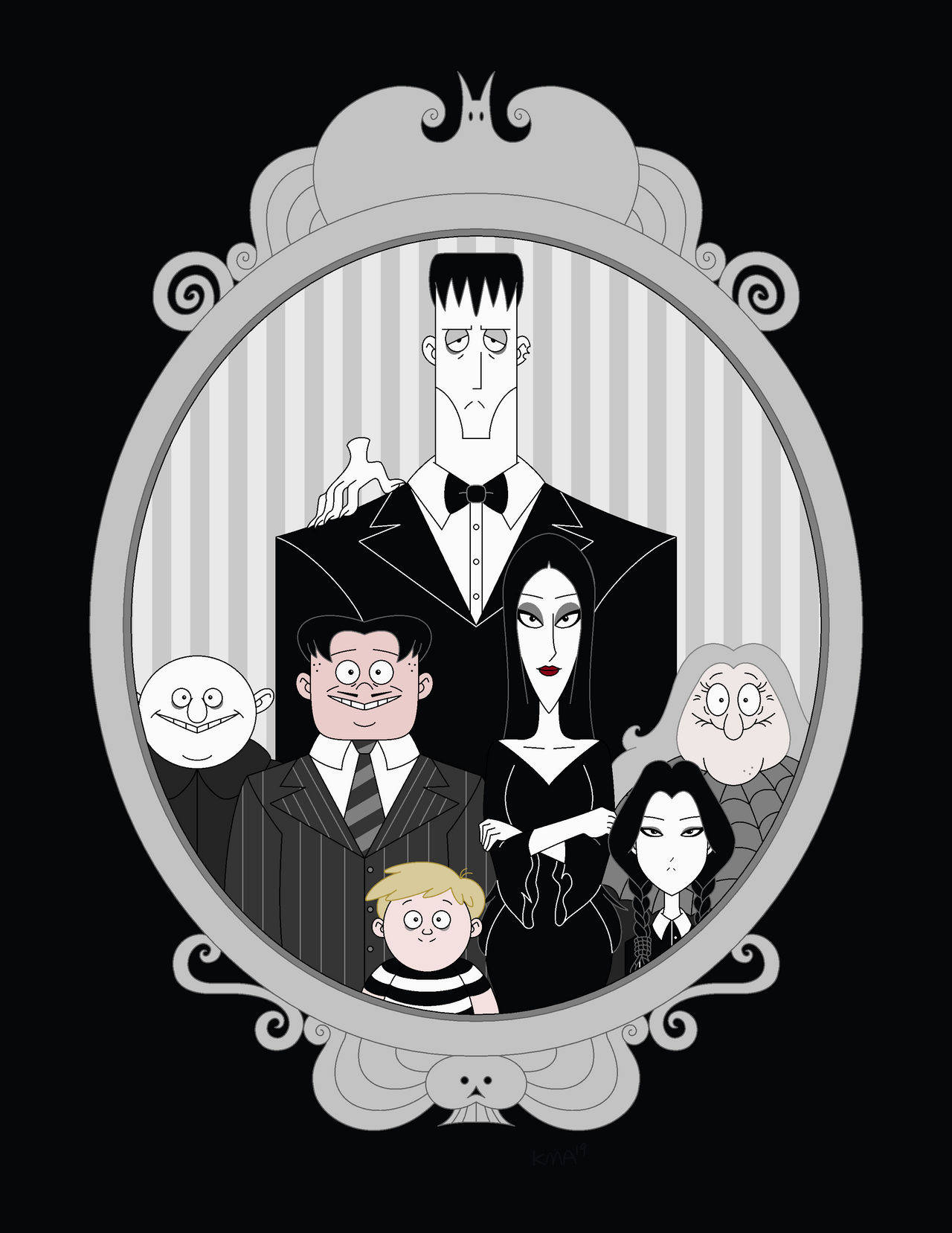 The Addams Family Picture Frame Wallpaper