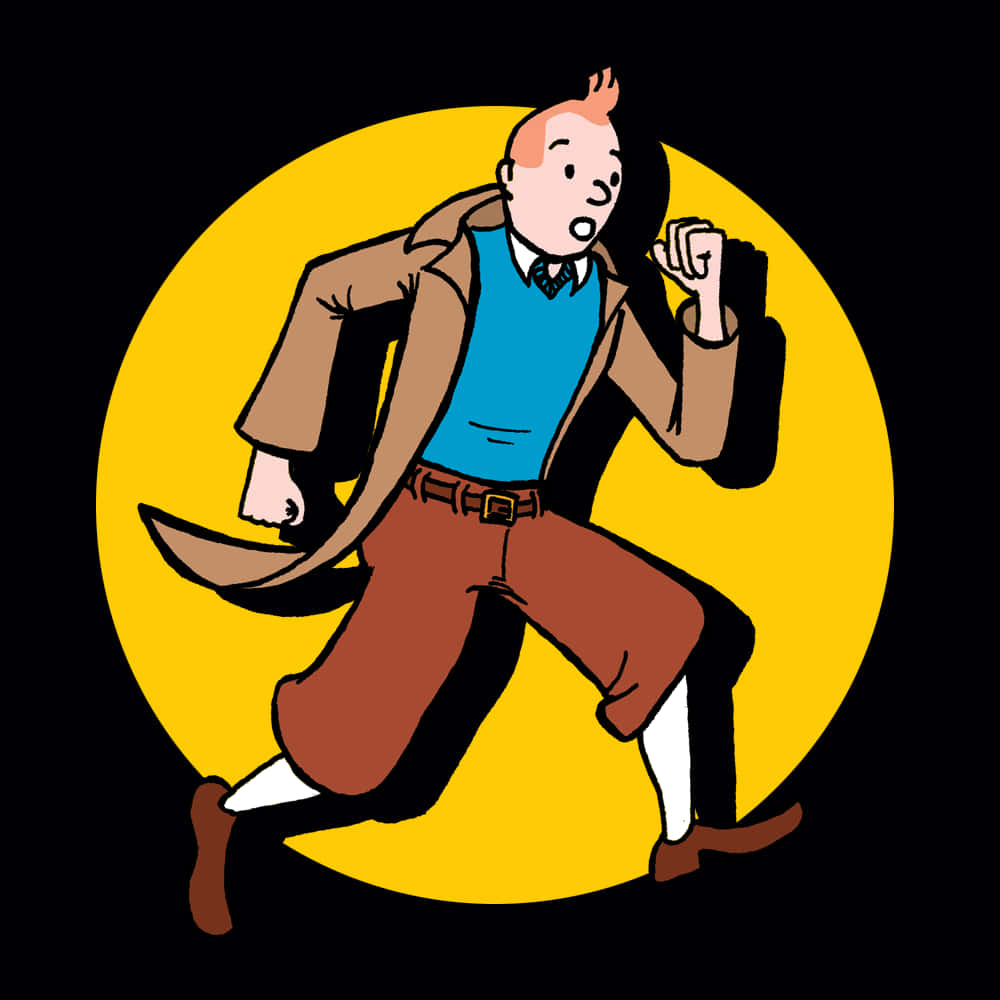 The Adventures Of Tintin Cartoon Spotlight Wallpaper