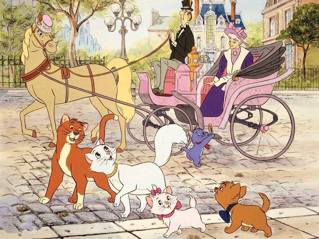The Aristocats And Madame Adelaide Wallpaper