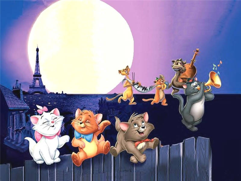 The Aristocats Kittens And Alley Cats Wallpaper