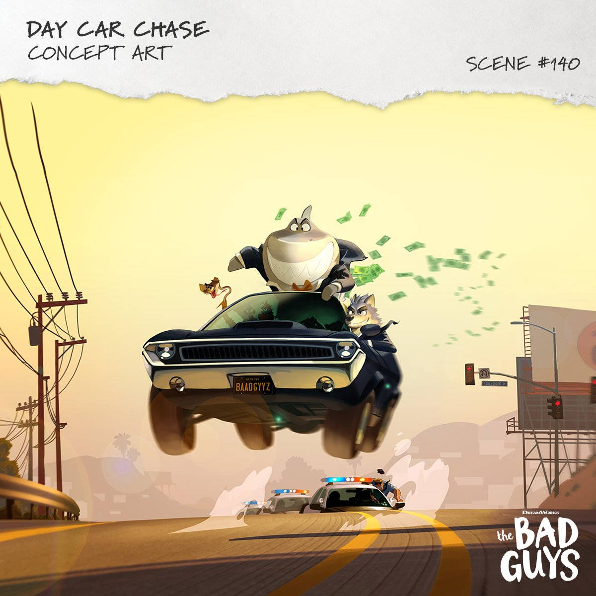 The Bad Guys Car Chase Scene Wallpaper