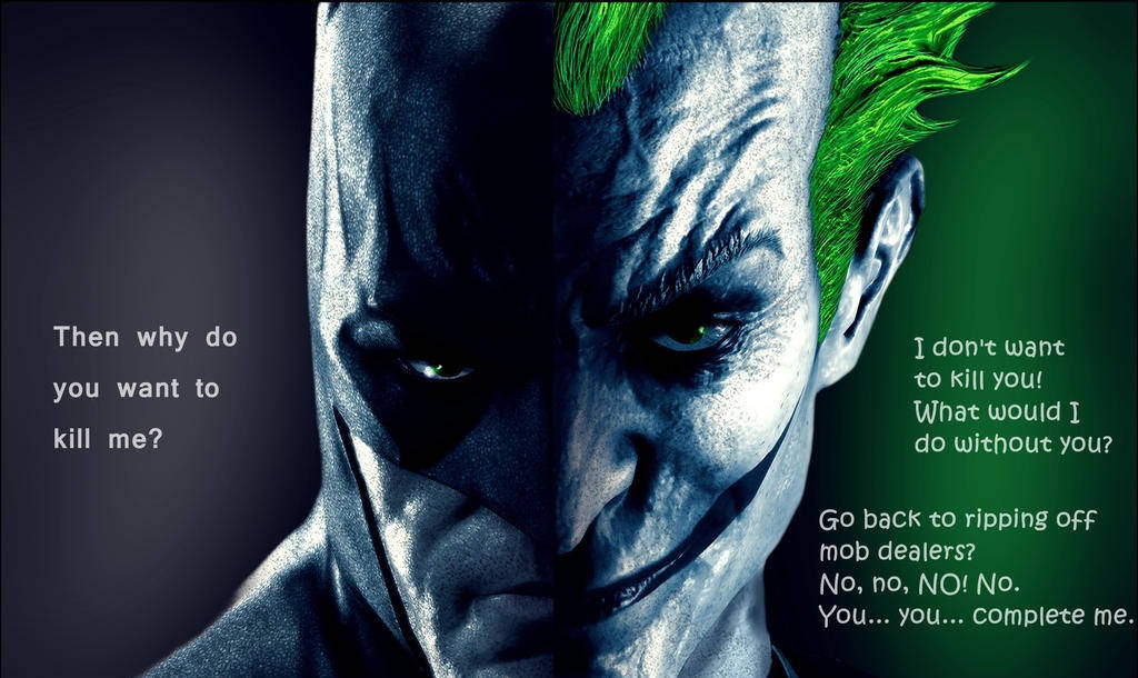 The Batman With Joker Quotes Wallpaper